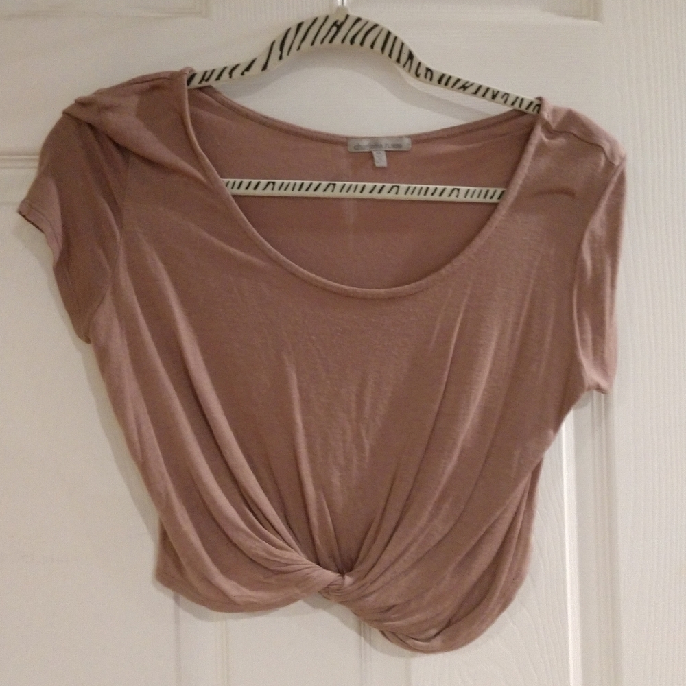 Tan Twisty Crop Top